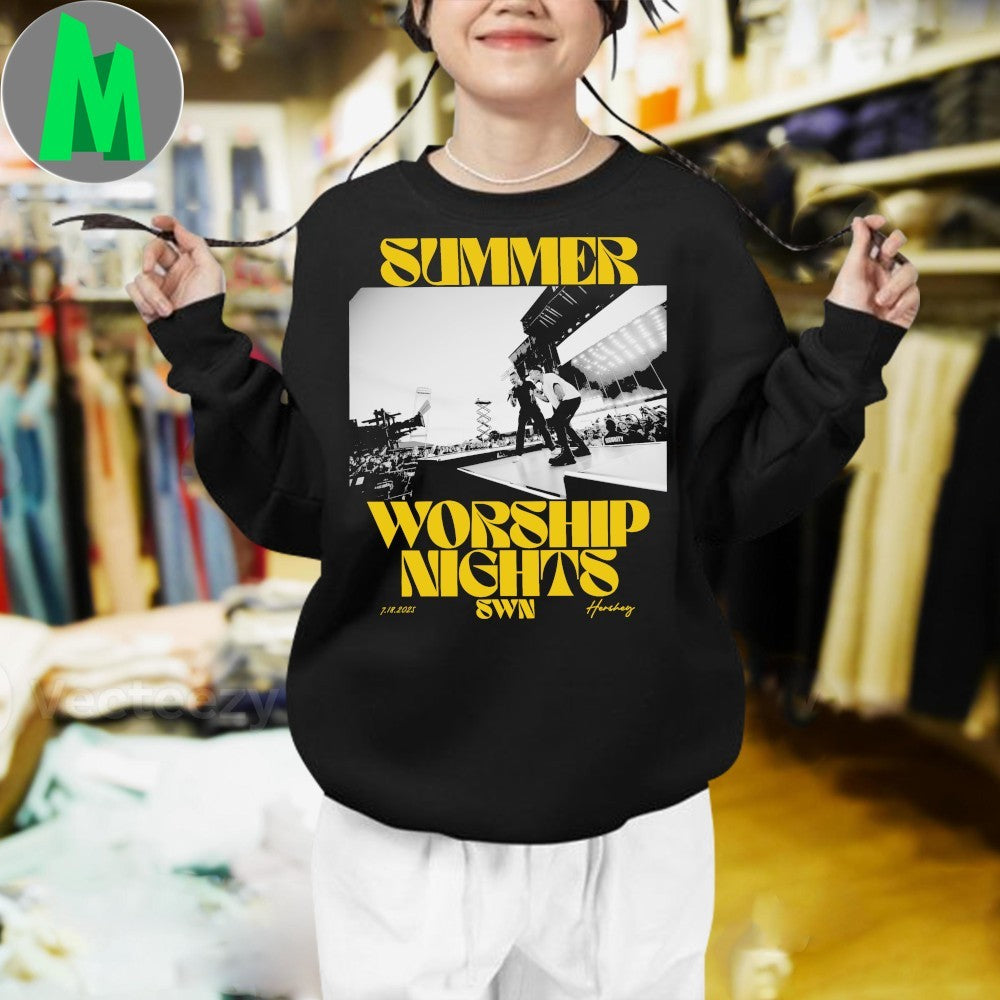 Original Summer Worship Nights SWN Hershey Christian Concert T-Shirt