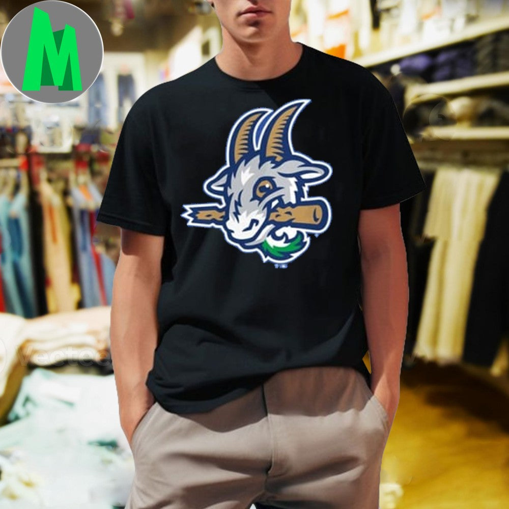 Original Summit Sportswear Hartford Yard Goats Youth Blue Primary Logo Shirt