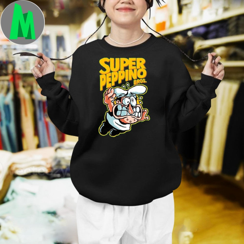 Original Super Peppino Bros Funny Chef Gaming Parody T-Shirt