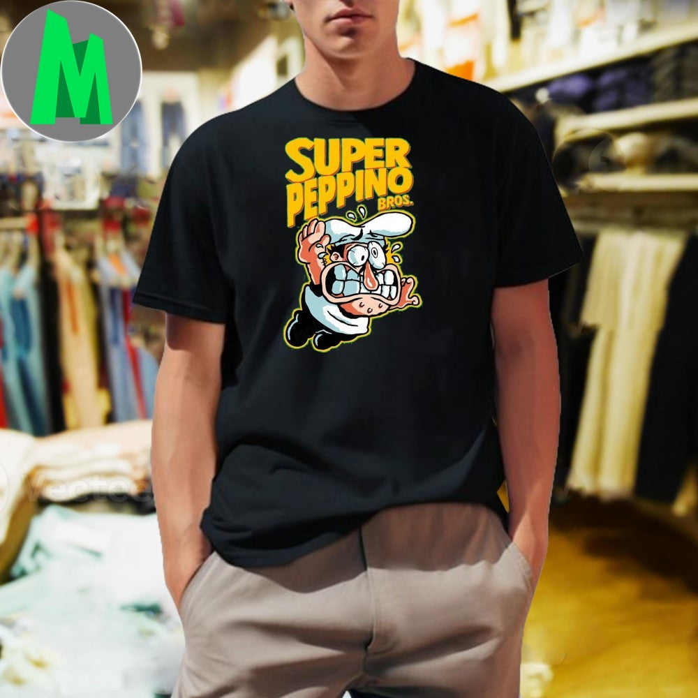 Original Super Peppino Bros Funny Chef Gaming Parody T-Shirt