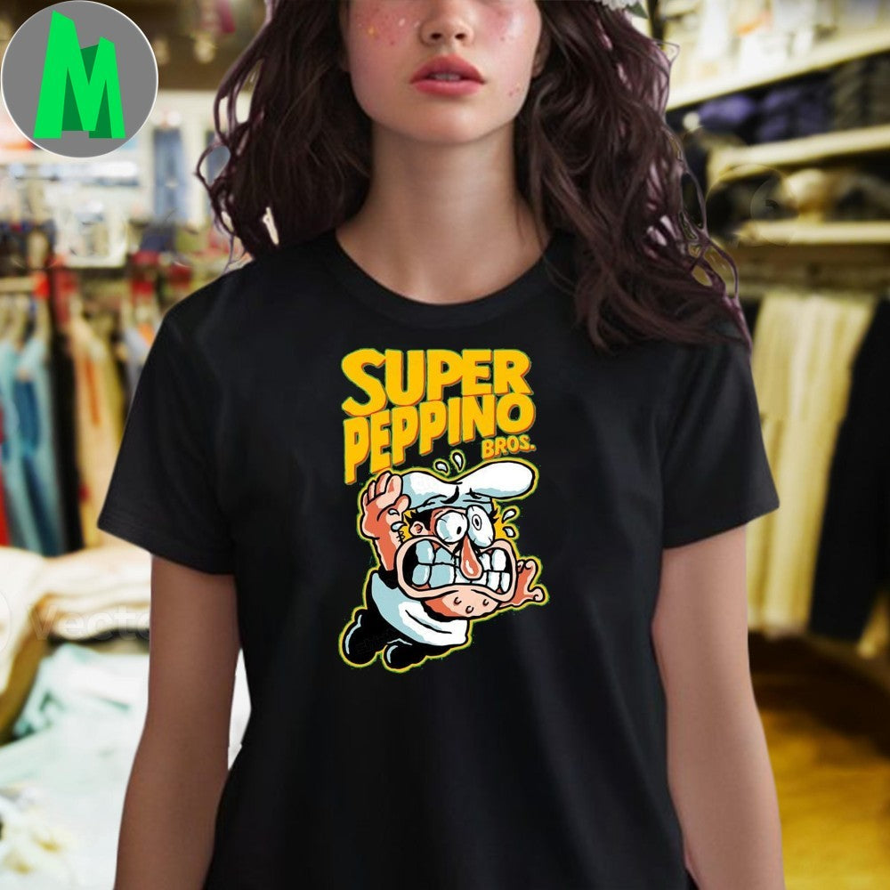 Original Super Peppino Bros Funny Chef Gaming Parody T-Shirt