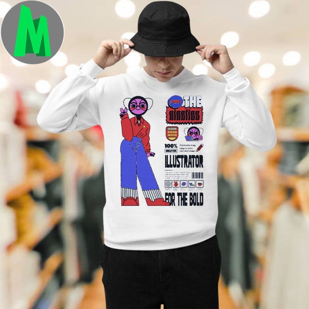 Original The Nineties Illustrator For The Bold Shirt
