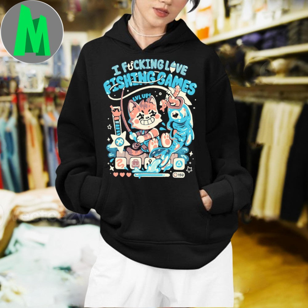 Original XP Splash I Fucking Love Fishing Games Shirt