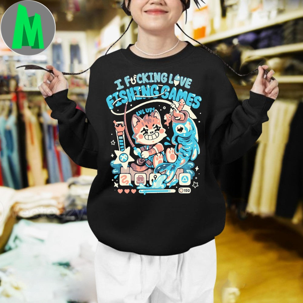 Original XP Splash I Fucking Love Fishing Games Shirt