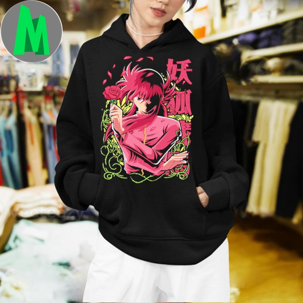 Original Yu Yu Hakusho Kurama Rose Whip Anime Shirt