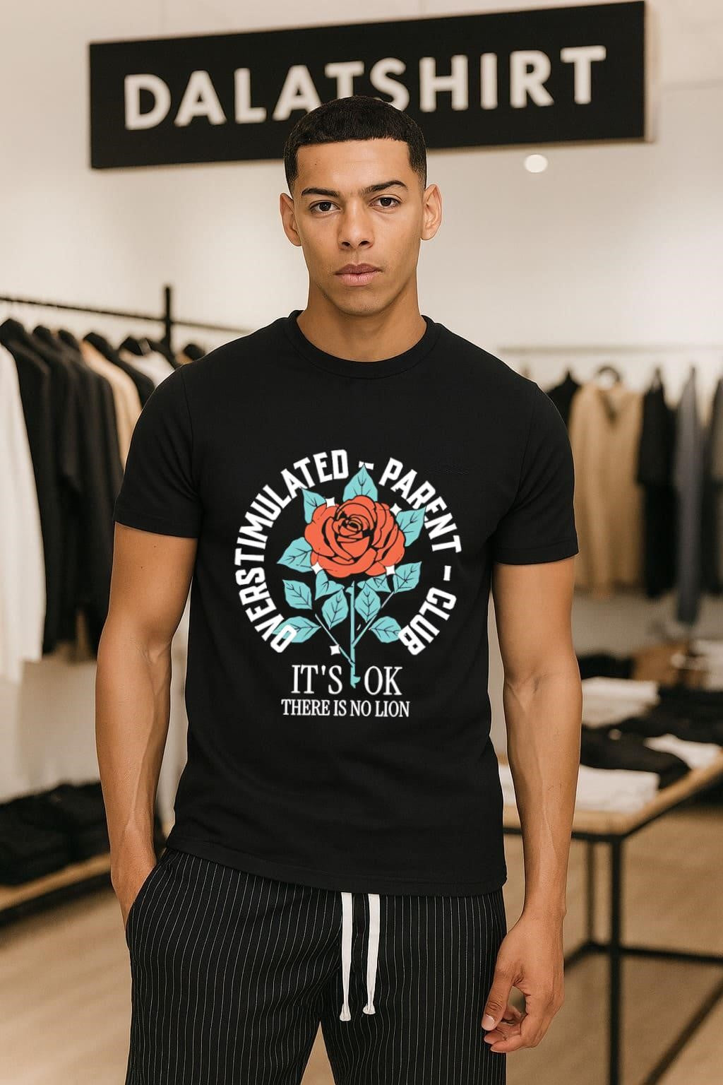 Overstimulated Parent Club Rose shirt