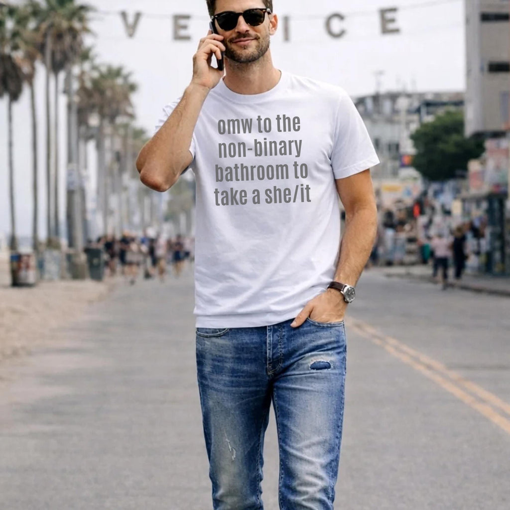 Omw To The Non-Binary Bathroom Shirt