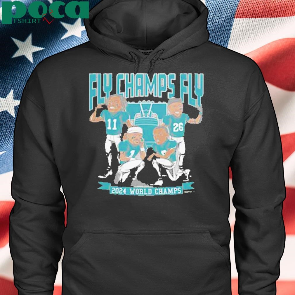 PHILADELPHIA FOOTBALL 2024 WORLD CHAMPIONS CARICATURES SHIRT
