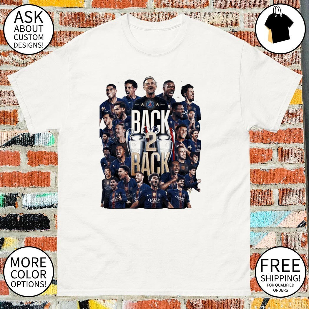 PSG Back 2 Back Champions League shirt