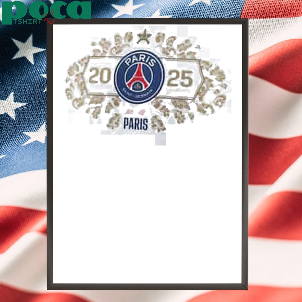 PSG European Champions Jersey Roster Graphic T-Shirt