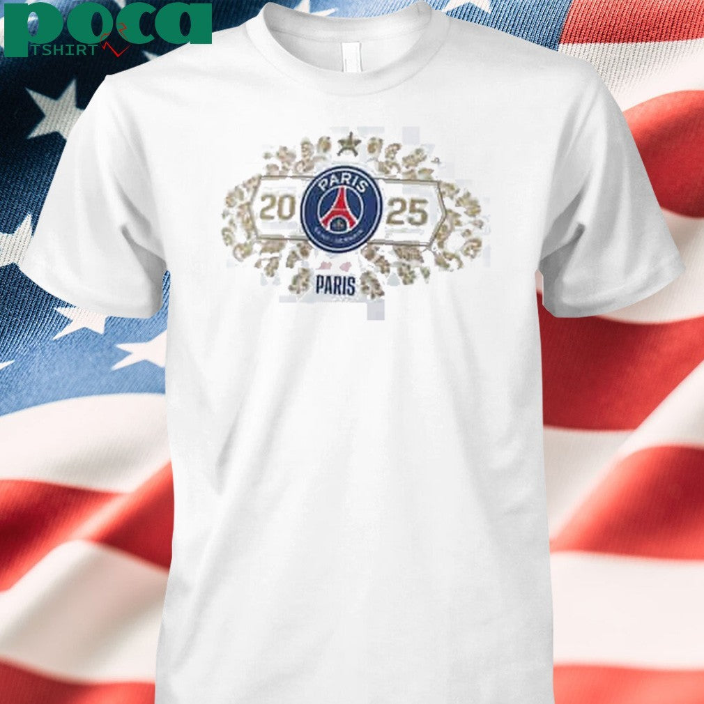 PSG European Champions Jersey Roster Graphic T-Shirt