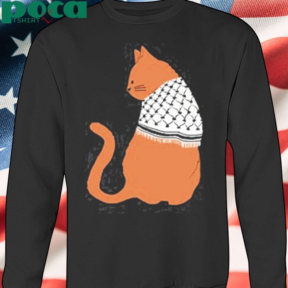 Palestinian Catfiyyeh Orange Cat T-Shirt