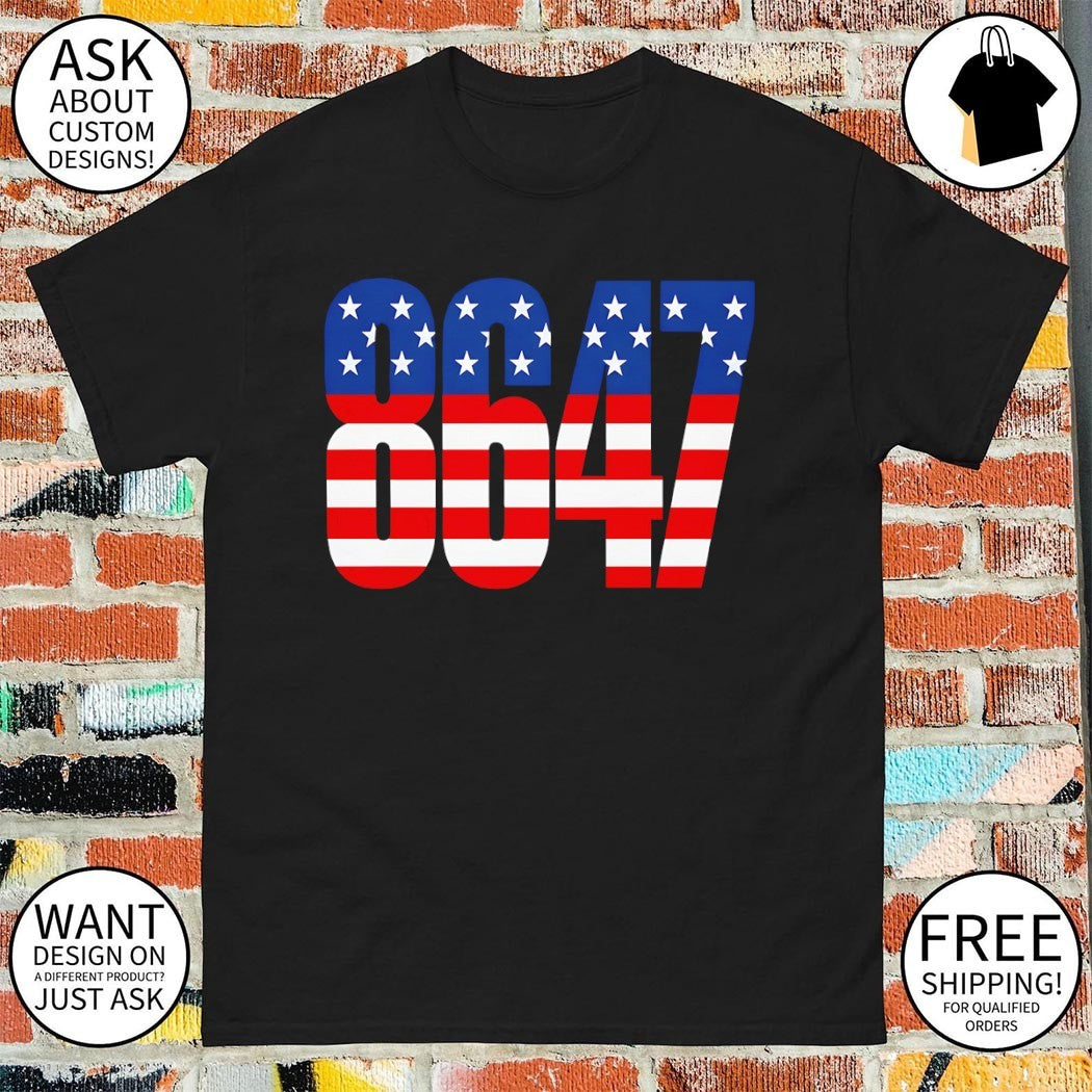 Patriotic American flag Numerical 8647 Independence Day shirt