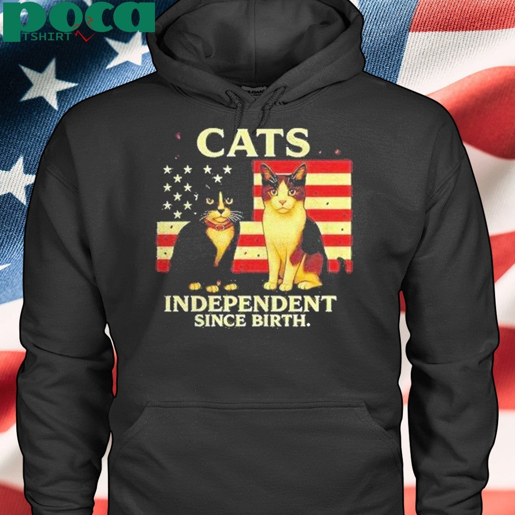 Patriotic Cats Independent Since Birth Shirt