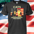 Patriotic Cats Independent Since Birth Shirt