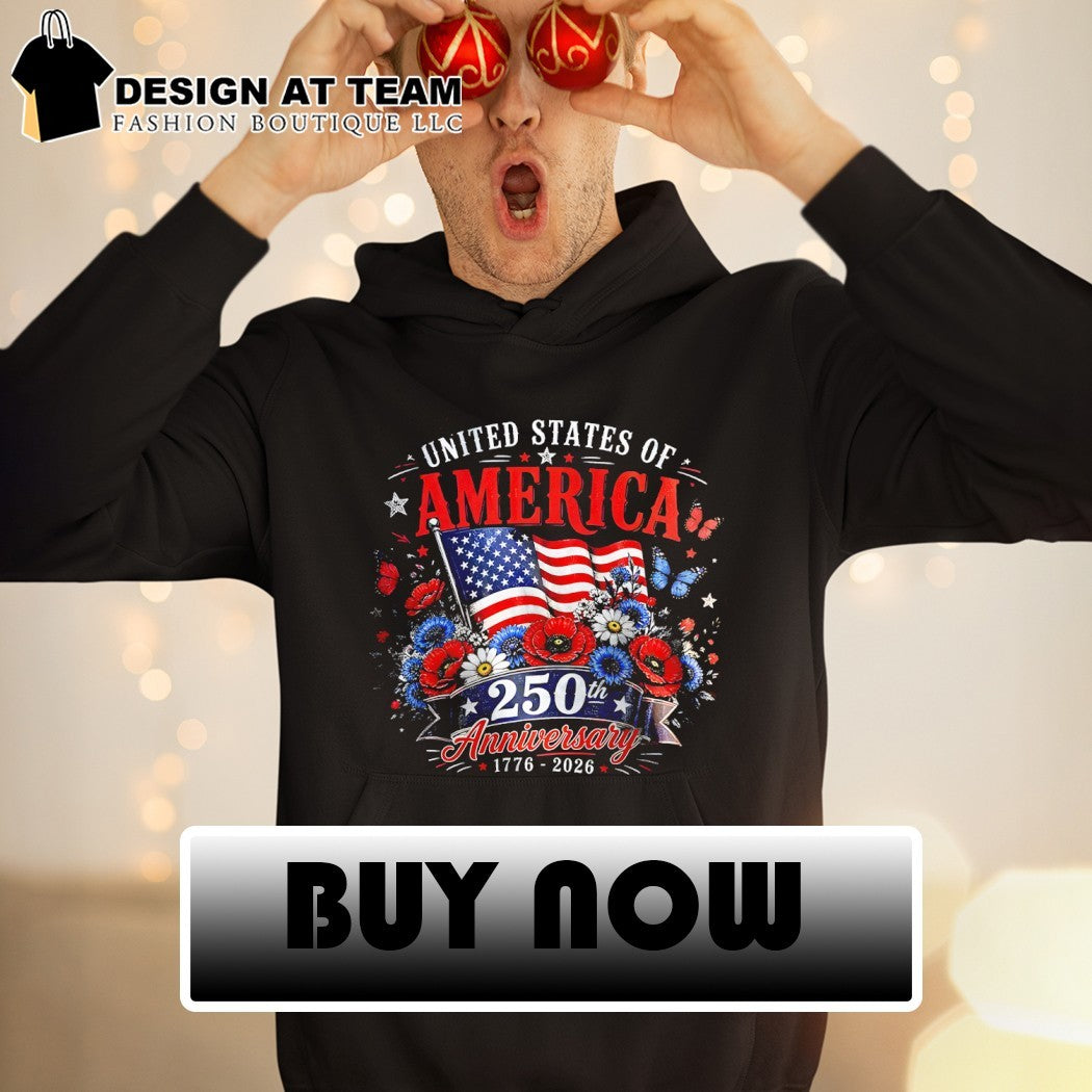 Patriotic floral United States of America 250th Anniversary 1776 2026 4th of July shirt