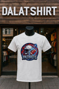 Patriots Football Helmet Lightning Bolt Red Smoke Badge shirt