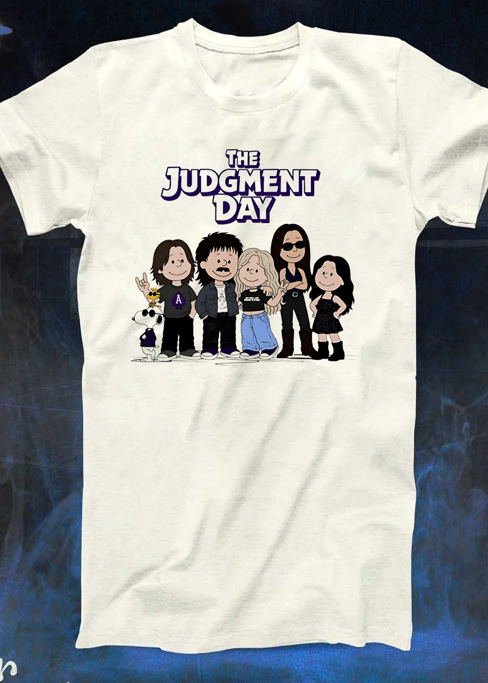 Peanuts Style The Judgment Day Character Cartoon T-Shirt