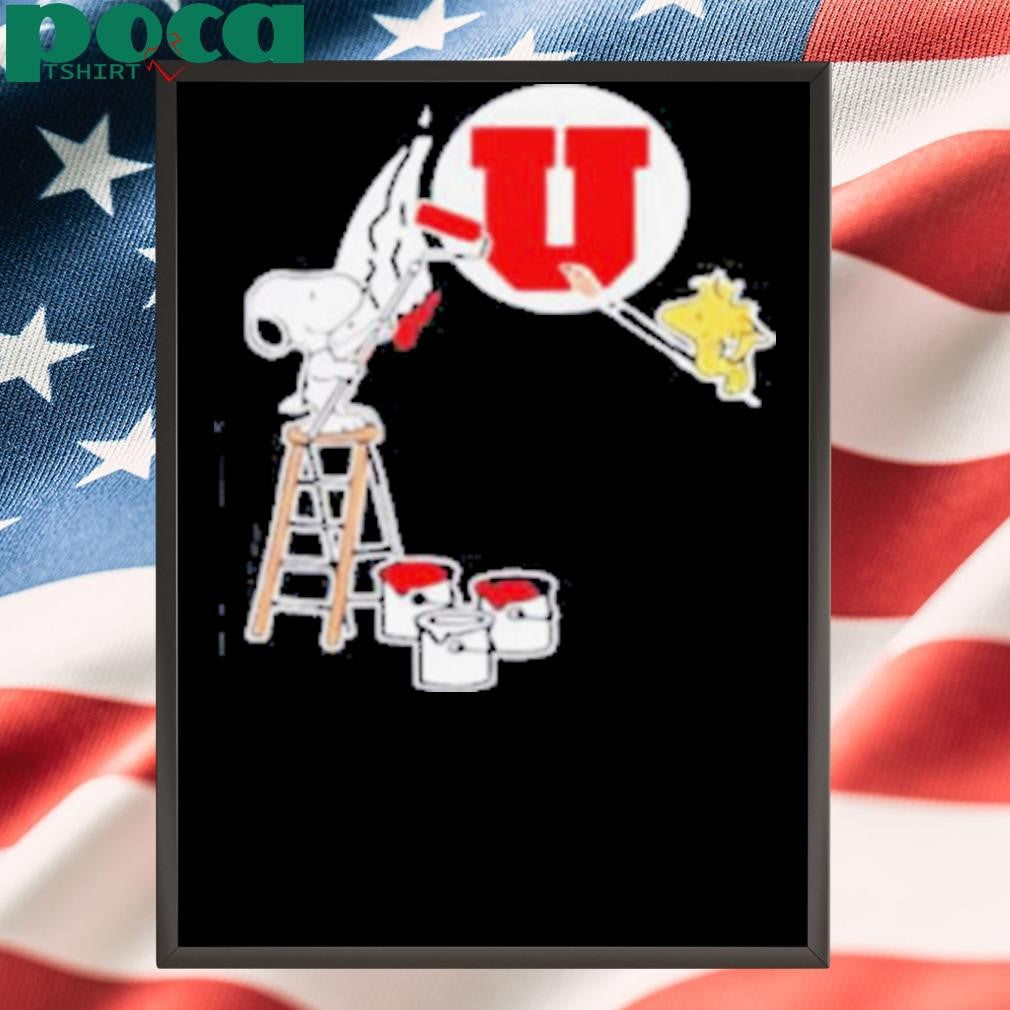 Peanuts painting Utah Utes logo Shirt
