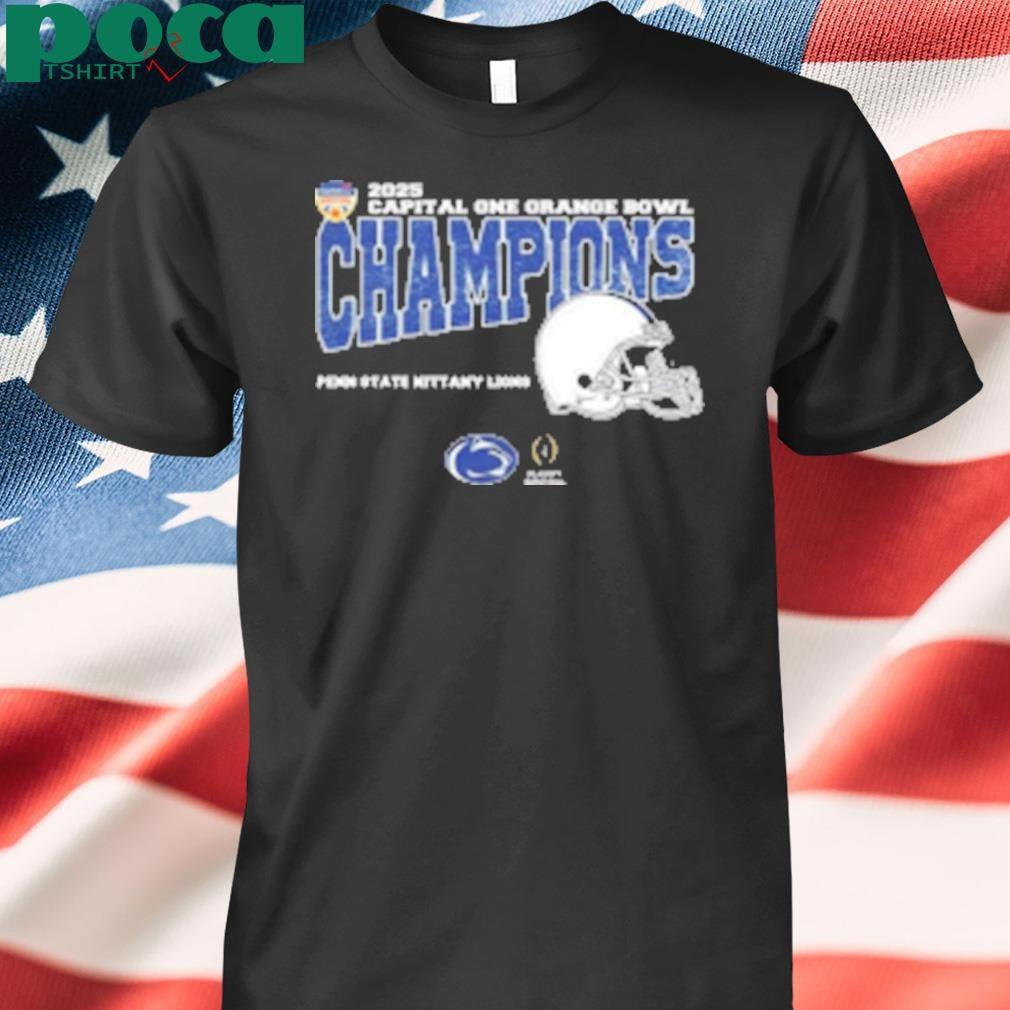 Penn State Nittany Lions 2025 Orange Bowl Champions College Football Playoff Semifinal Vintage Style With Helmet T-Shirt