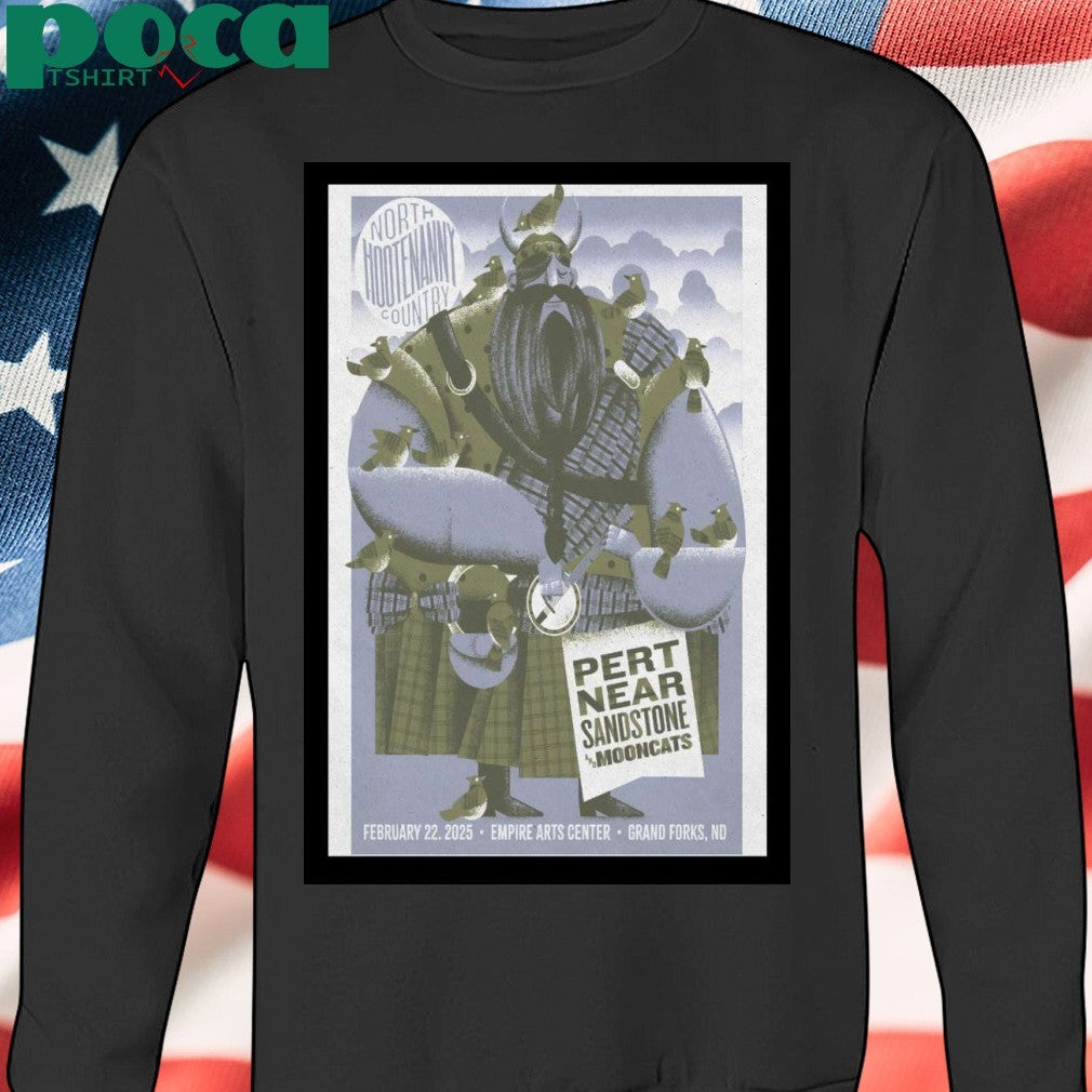 Pert Near Sandstone And Moon Cats Feb 22 2025 Empire Arts Center In Grand Forks, ND Tour Poster T-Shirt