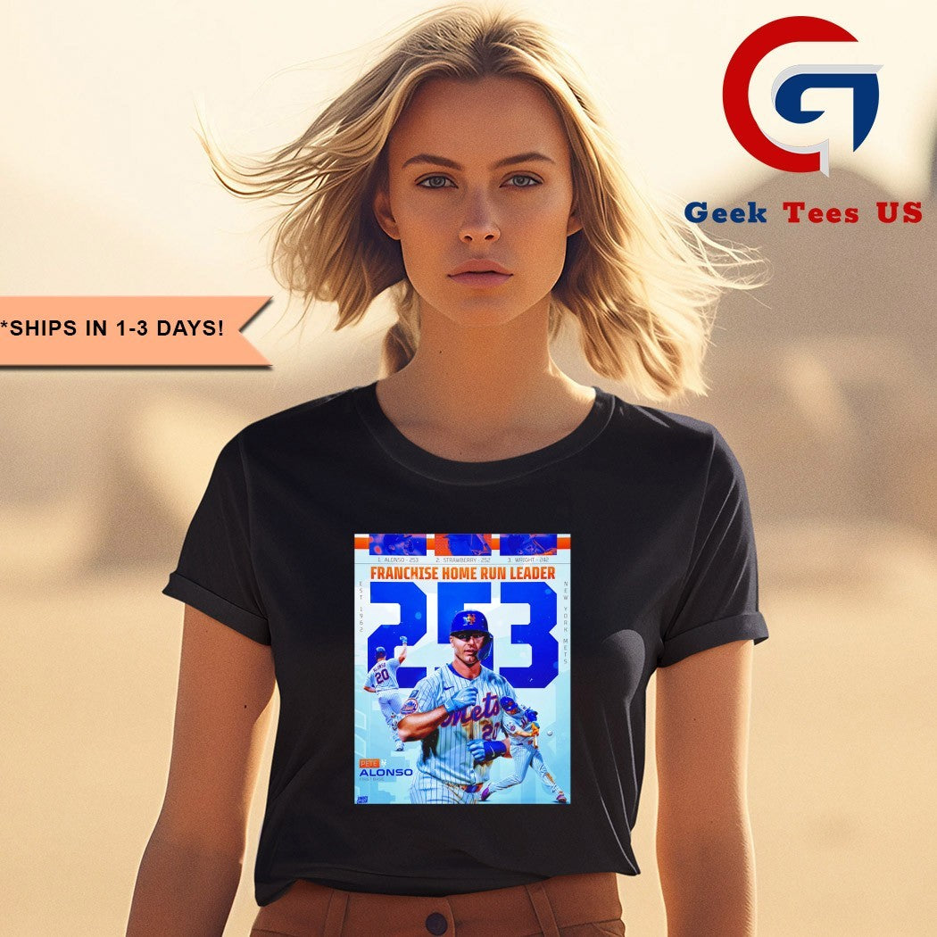 Pete Alonso 253 Franchise Home Run Leader New York Mets MLB shirt