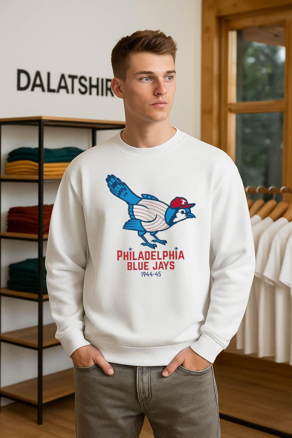 Philadelphia Blue Jays 1944-45 Bird Wearing Baseball Cap shirt