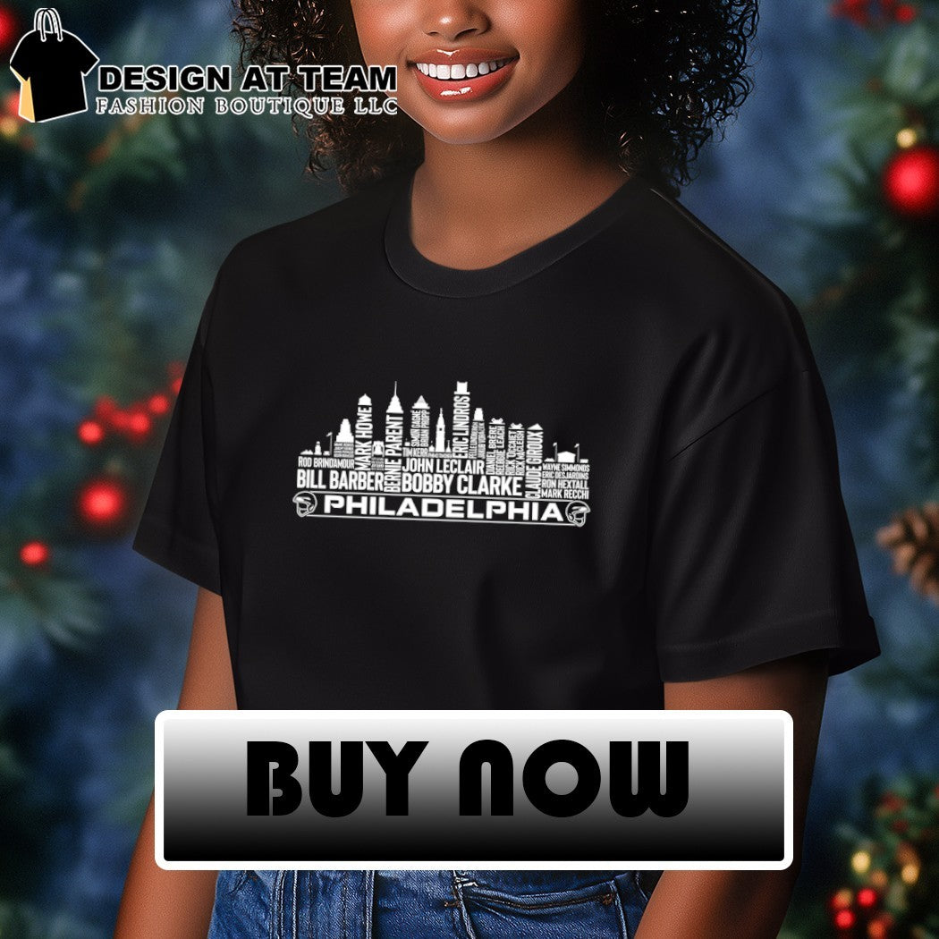 Philadelphia Flyers Hockey City Skyline Greatest of all time team legends shirt