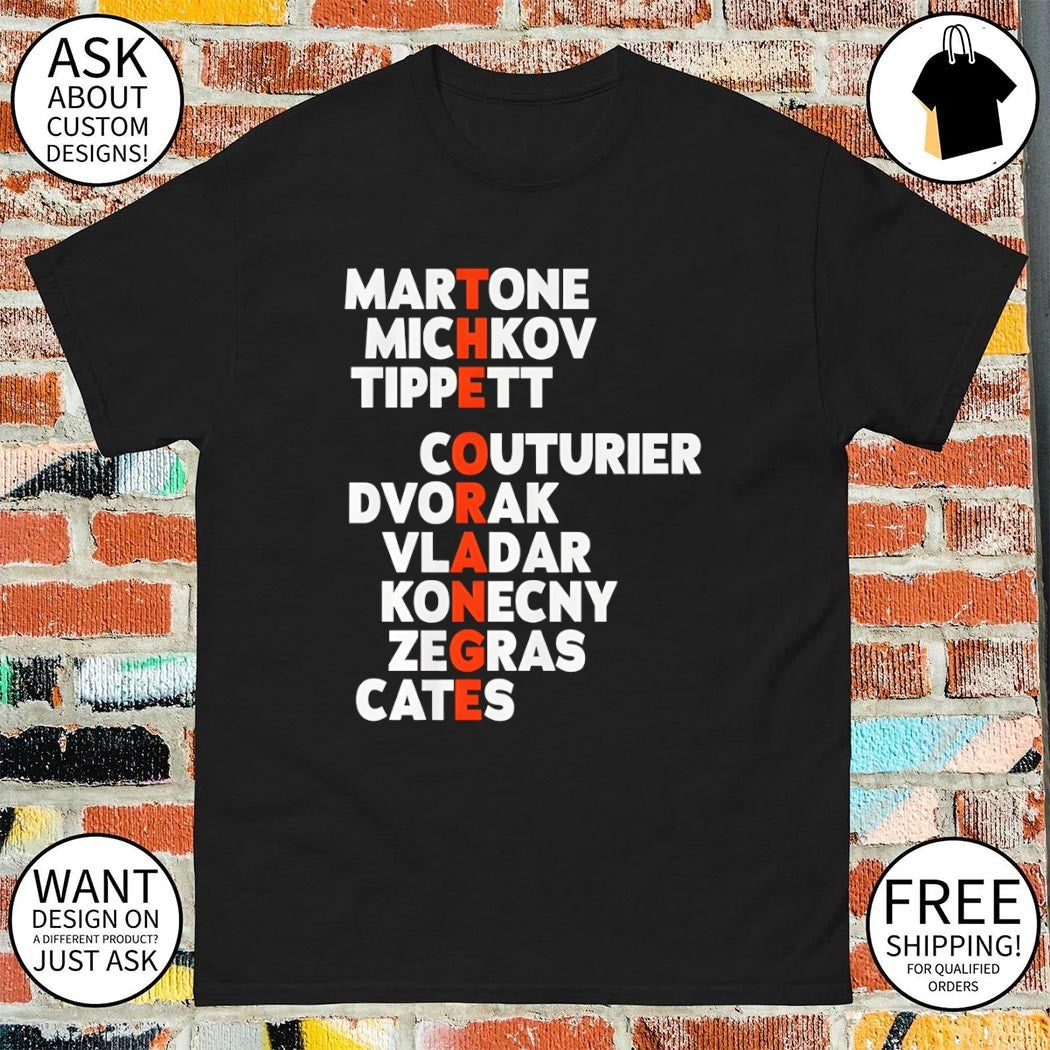 Philadelphia Flyers Hockey The Orange Names Martone Michkov Tippett shirt