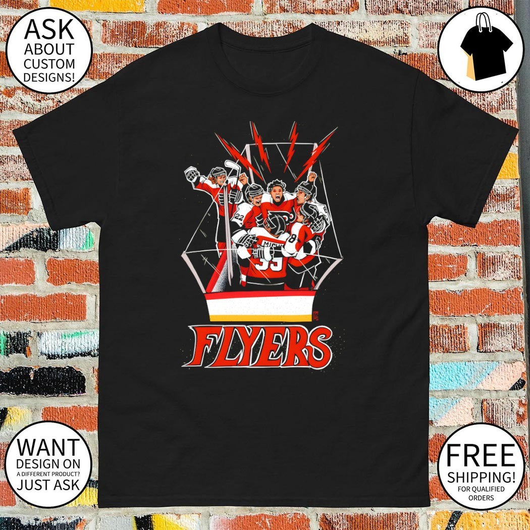 Philadelphia Flyers celebration Stanley Cup National Hockey League Broad Street Bullies shirt