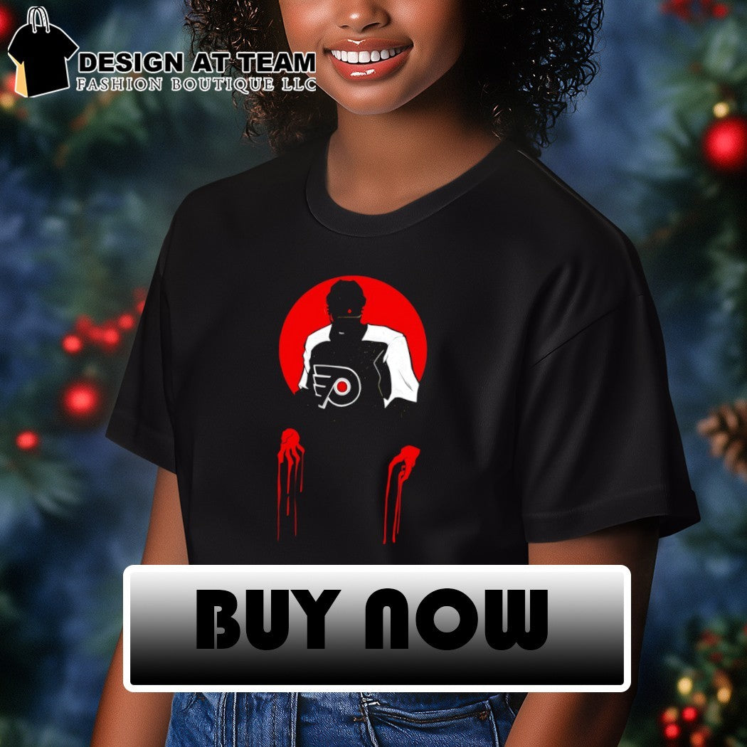 Philadelphia Flyers hockey horror blood shirt