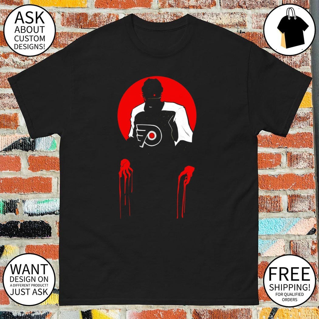Philadelphia Flyers hockey horror blood shirt