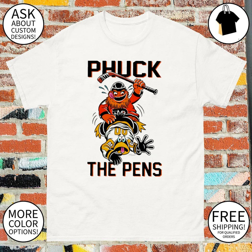Philadelphia Flyers vs Pittsburgh Penguins mascot Phuck The Pens shirt