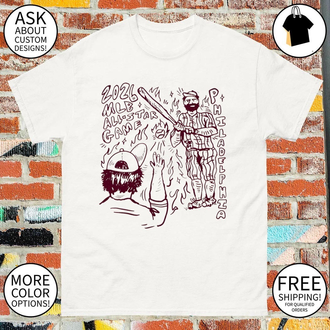 Philadelphia Phillies Baseball 2026 MLB All Star Game illustration light shirt