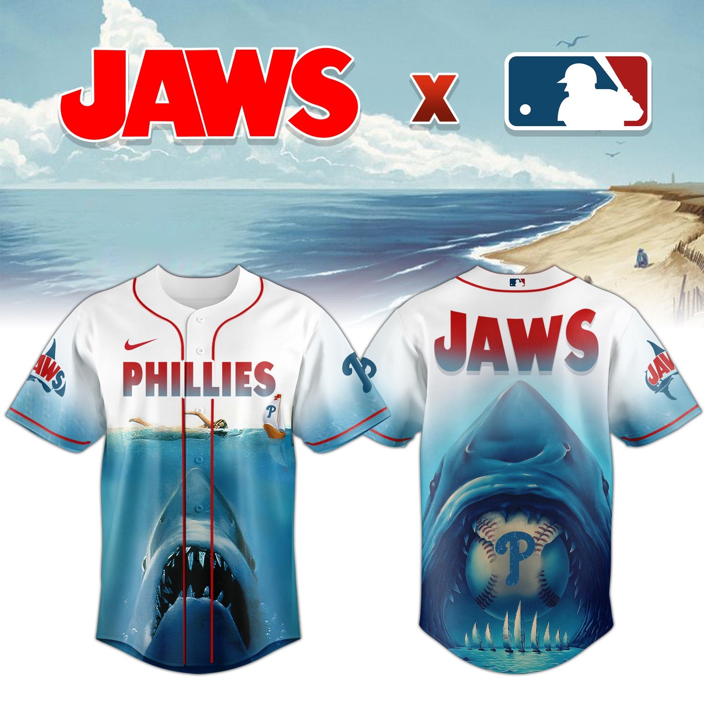 Philadelphia Phillies Jaws Shark Jersey 2025