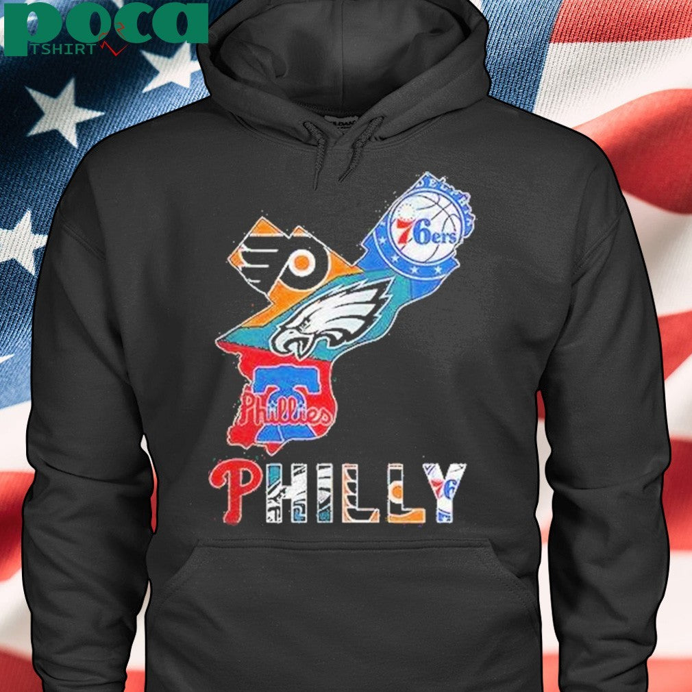 Philadelphia Sports Team Map Logo Shirt