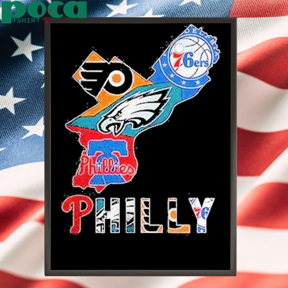 Philadelphia Sports Team Map Logo Shirt