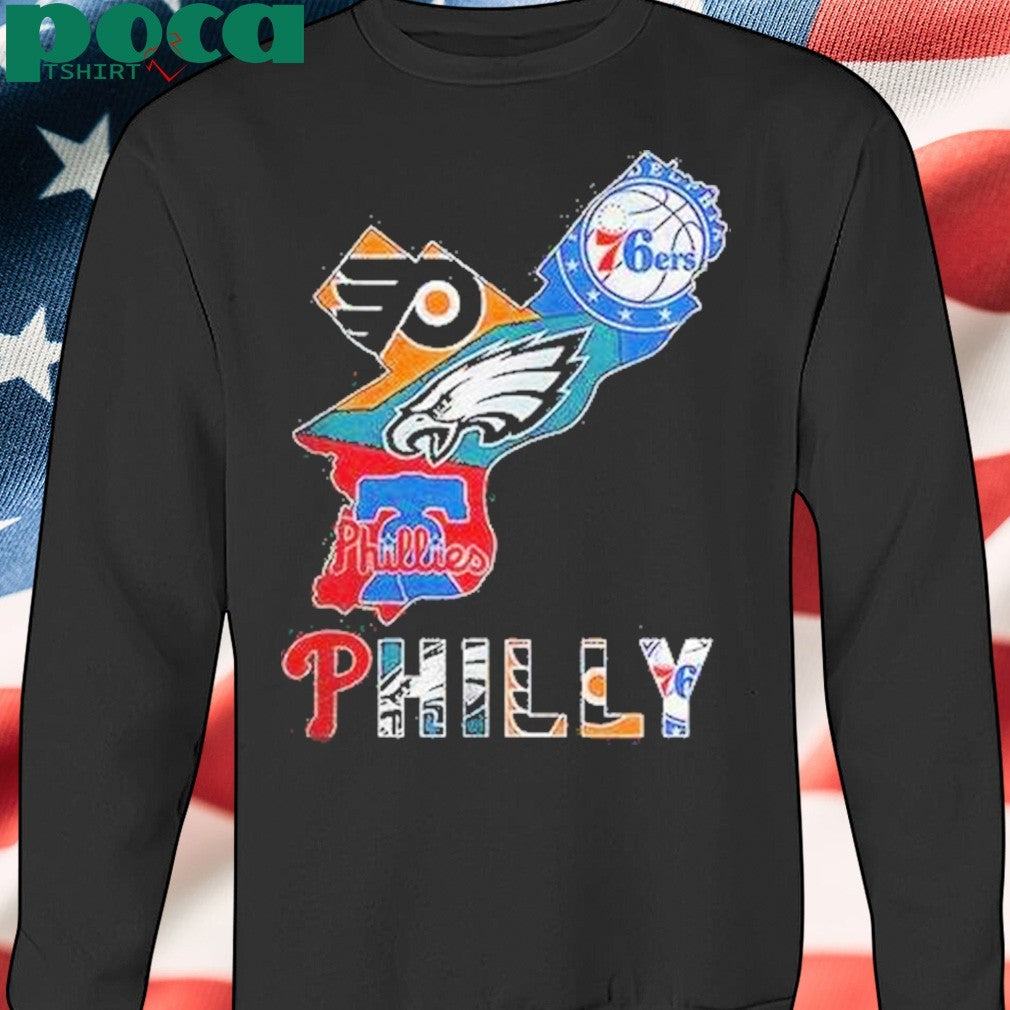 Philadelphia Sports Team Map Logo Shirt