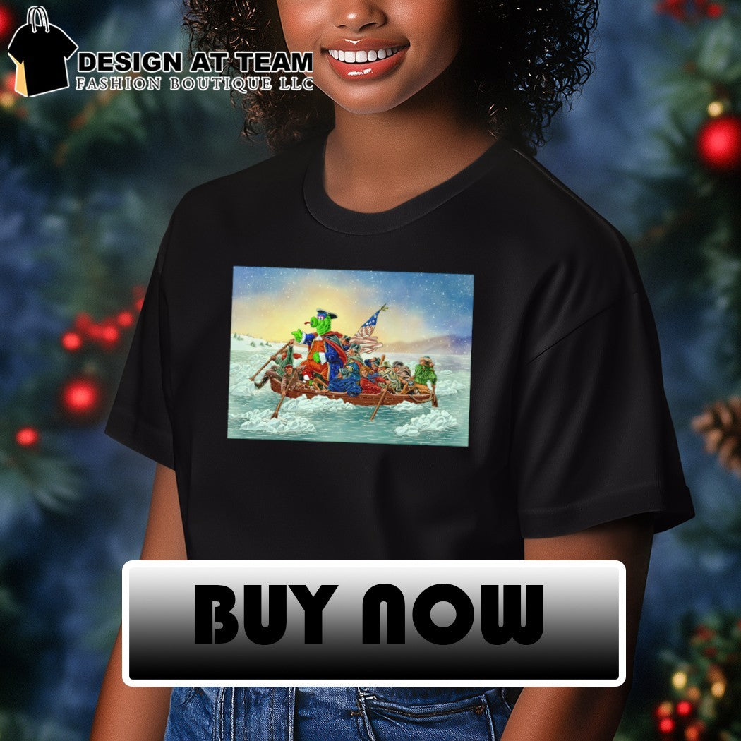 Phillie Phanatic Philadelphia Phillies Washington Crossing the Delaware parody shirt