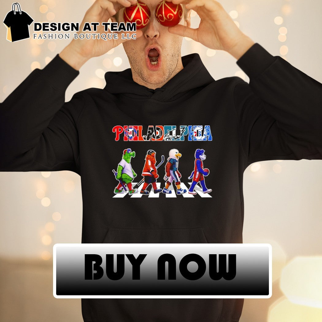 Philly Sports Mascot Walk Abbey Road shirt