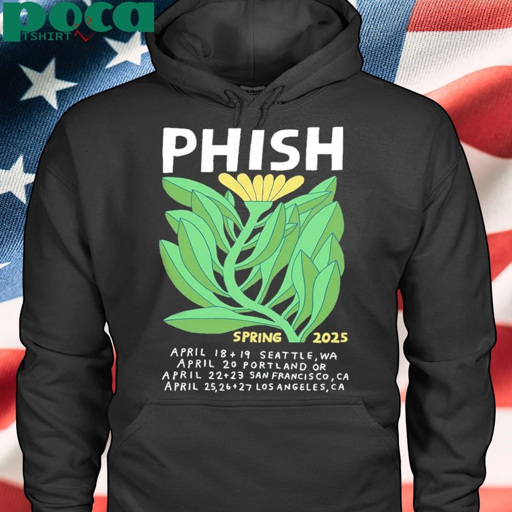 Phish Spring Poster For West Coast Run Shows Spring April 2025 Unisex T-Shirt