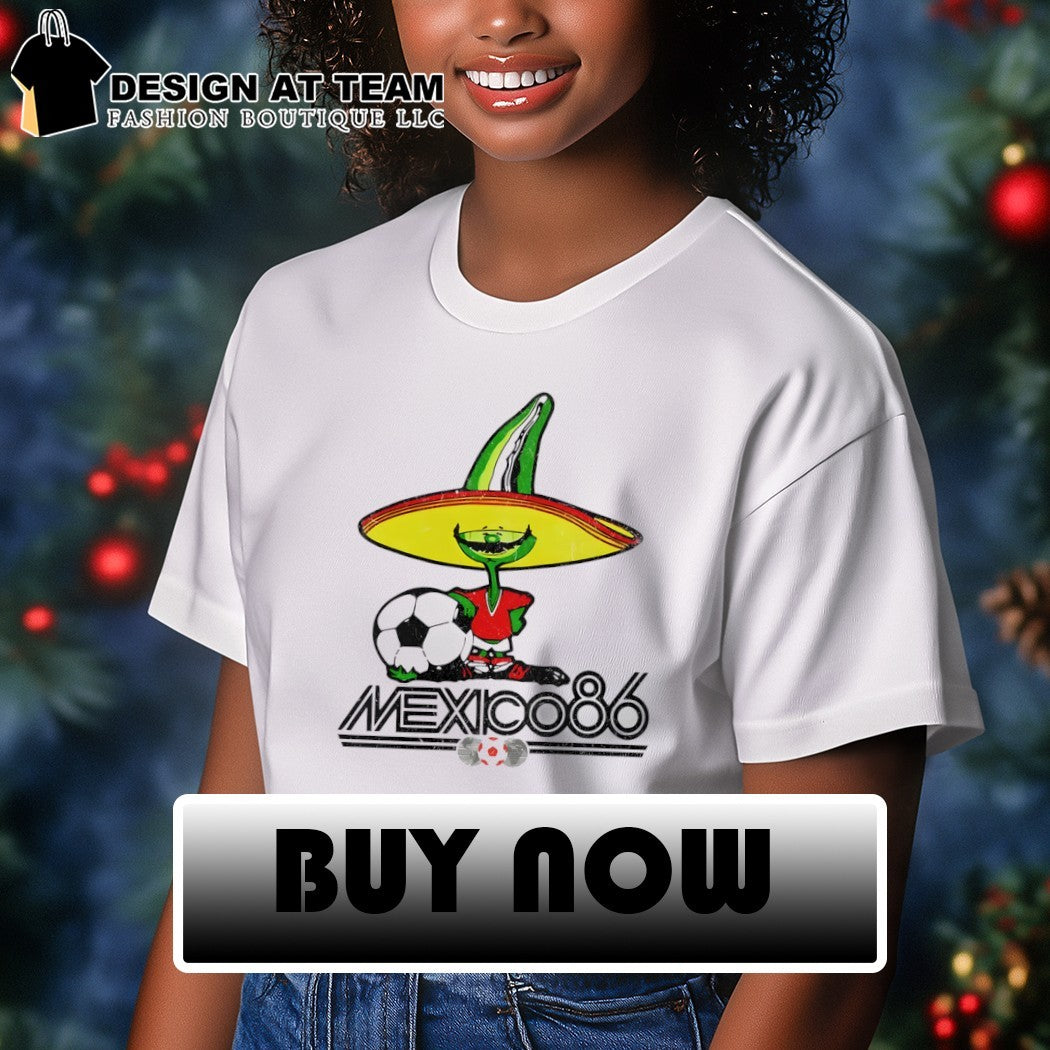 Pique The Soccer Chili Mascot Mexico 86 World Cup Tournament Football shirt