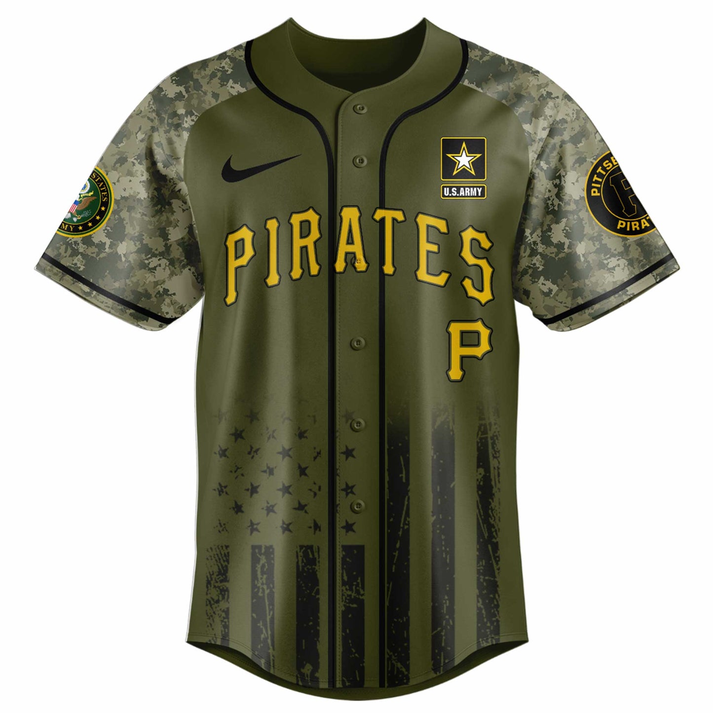 Pittsburgh Pirates MLB 250th anniversary US Army Jersey