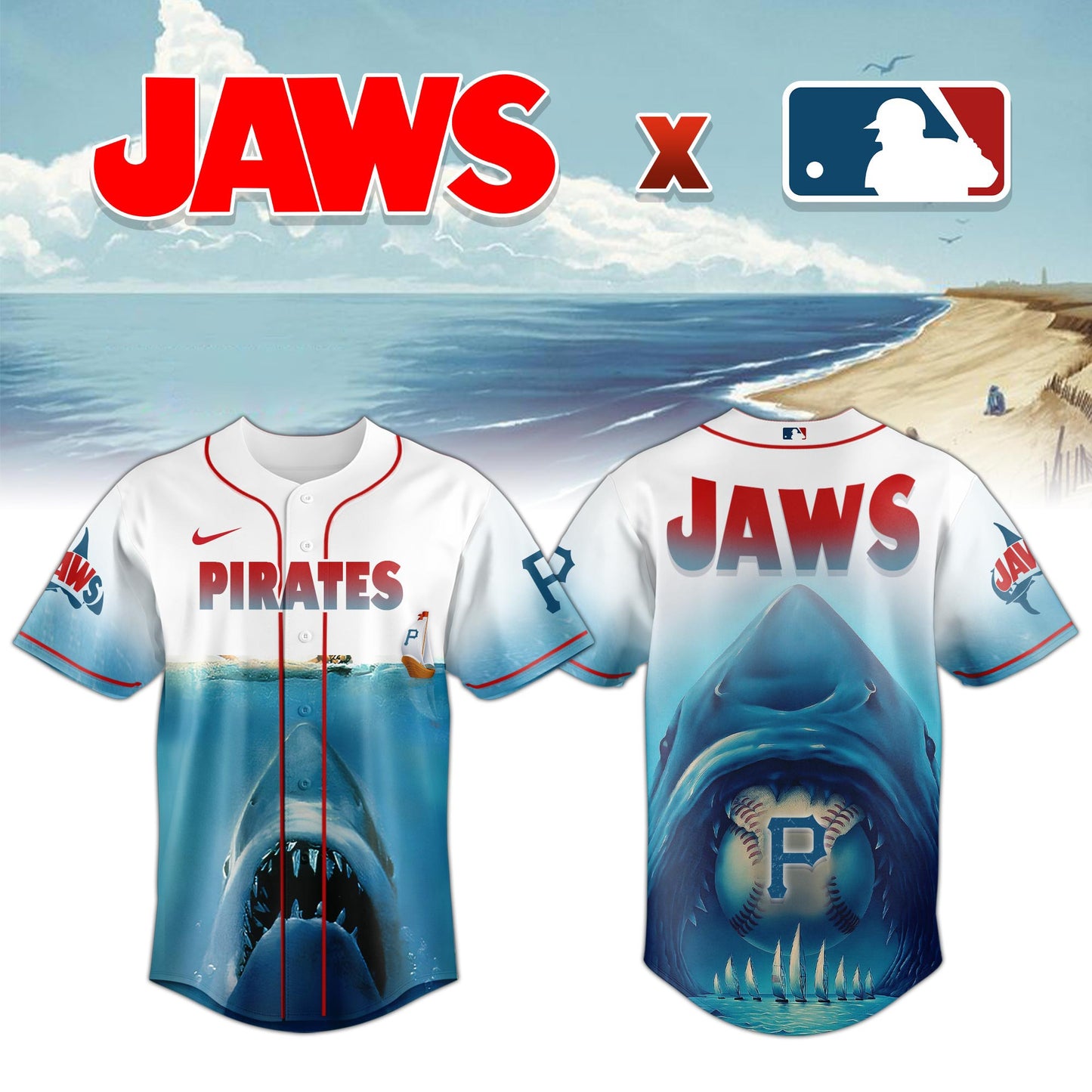 Pittsburgh Pirates Jaws Shark Jersey 2025