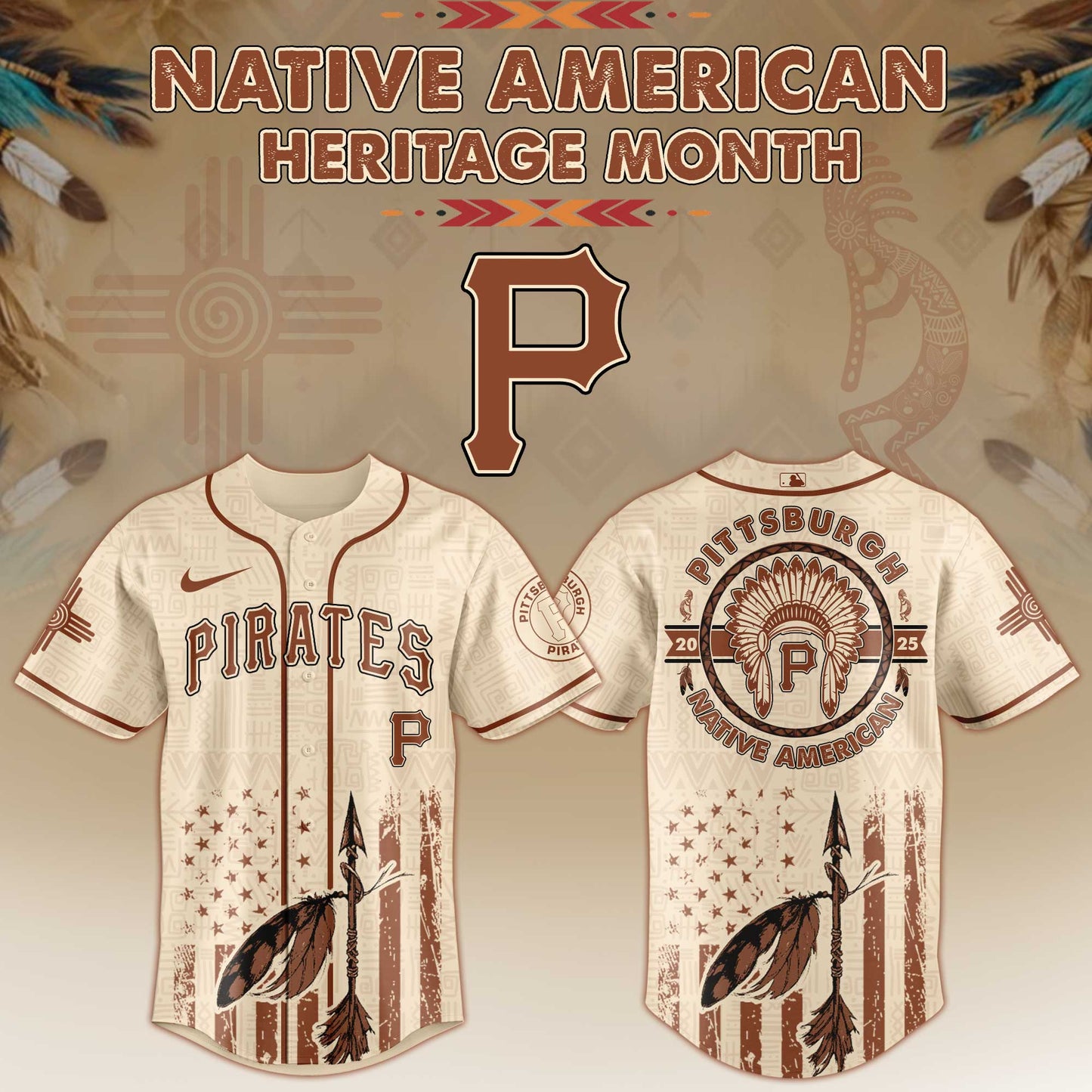 Pittsburgh Pirates Native American Heritage Month Jersey 2025