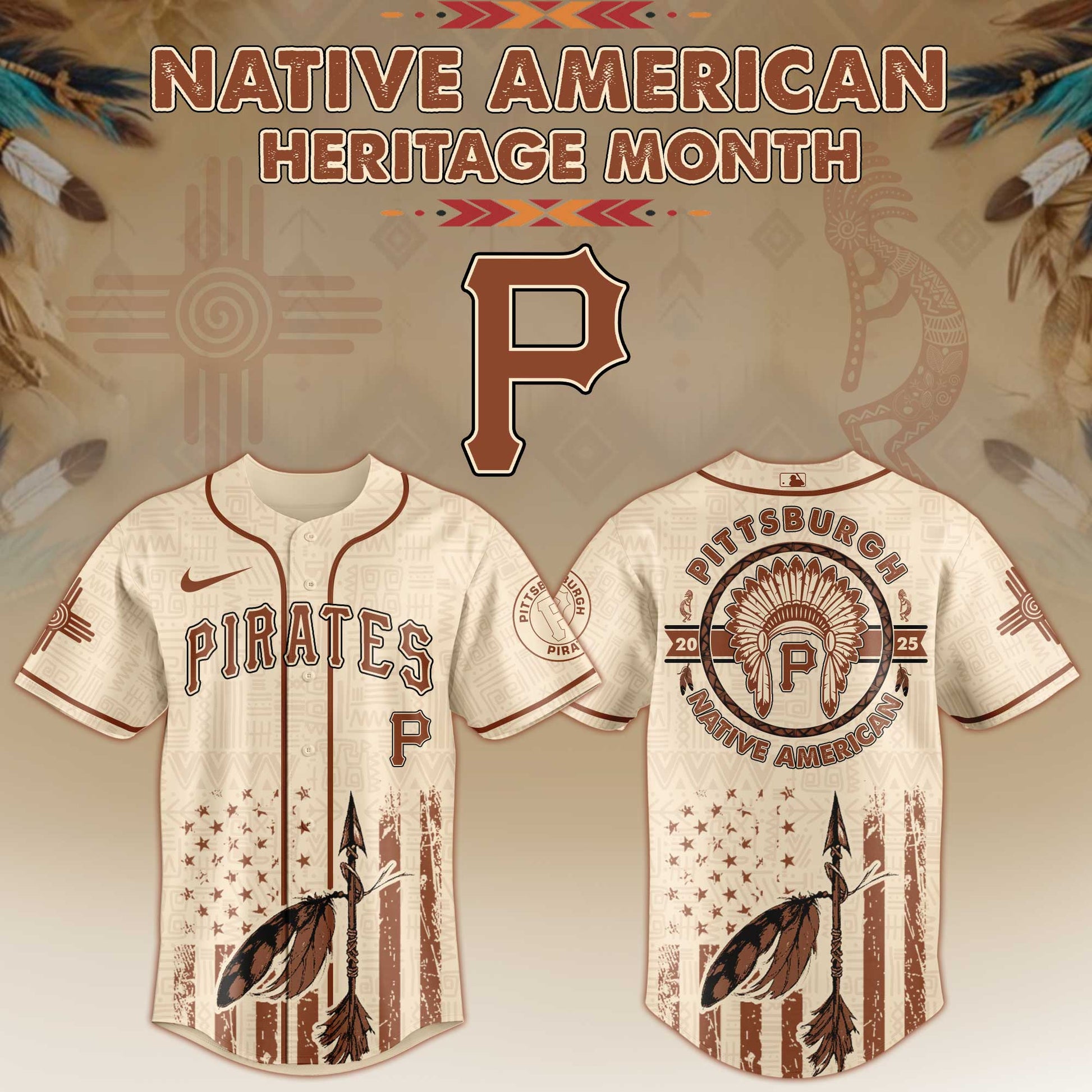 Pittsburgh Pirates Native American Heritage Month Jersey 2025