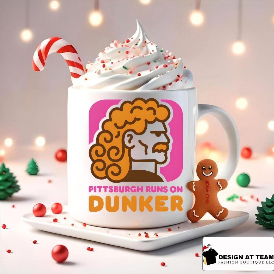 Pittsburgh Runs on Dunker Dunkin Dunkin Donuts logo shirt