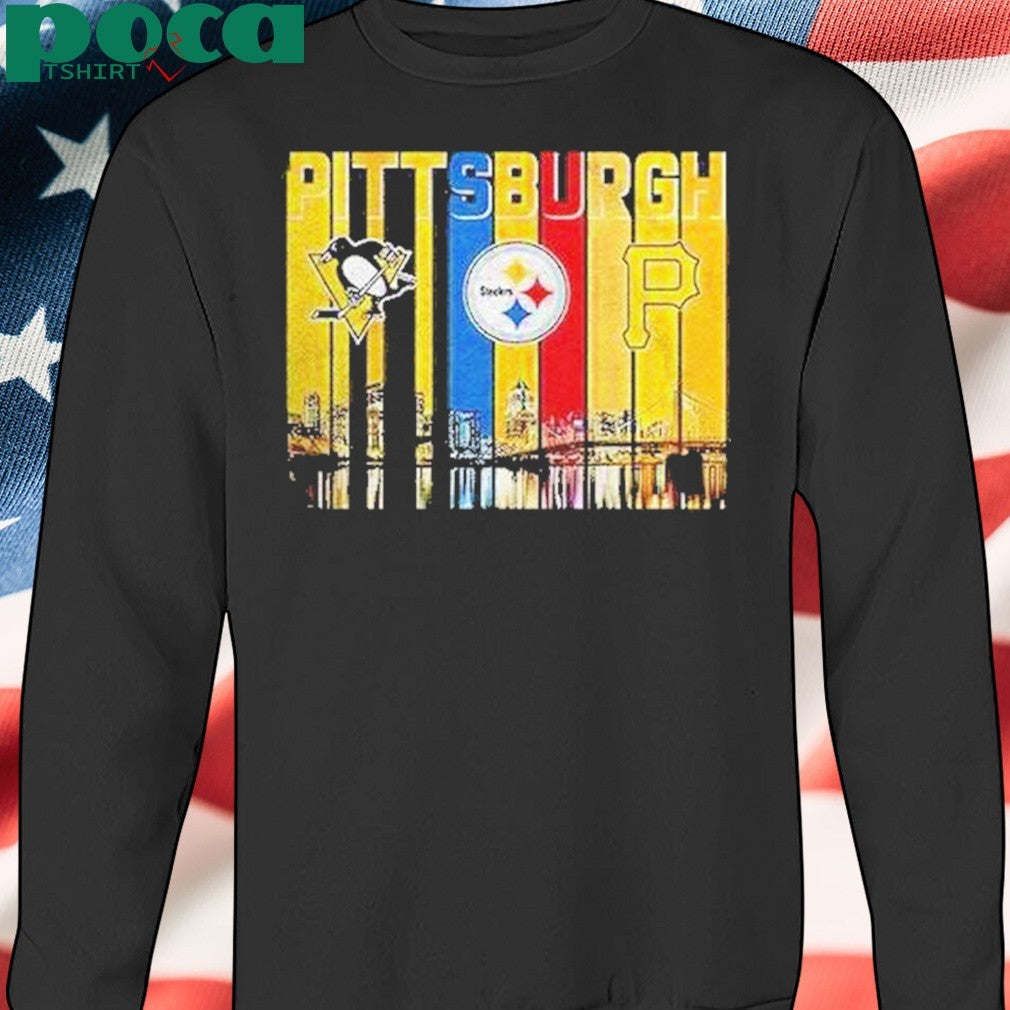 Pittsburgh Skyline City Sports Team Logo Shirt