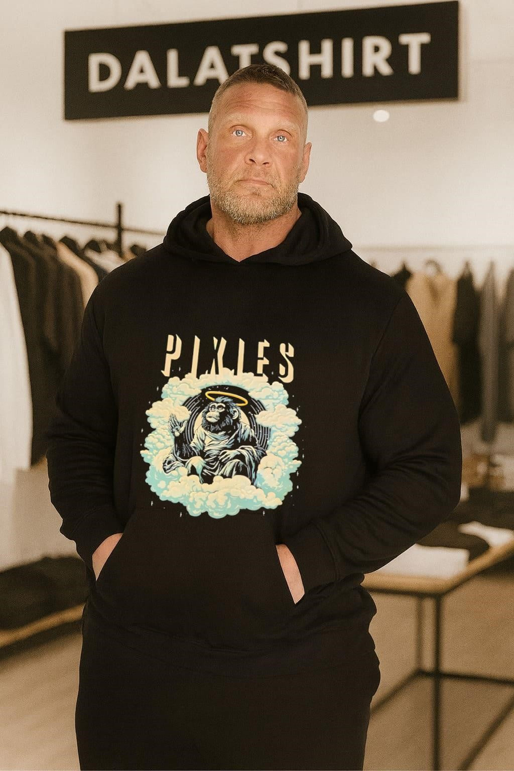 Pixies Monkey with Halo Saint Monkey Cloud Indie Rock Music shirt