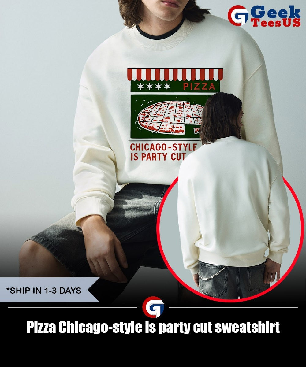 Pizza Chicago-style is party cut shirt